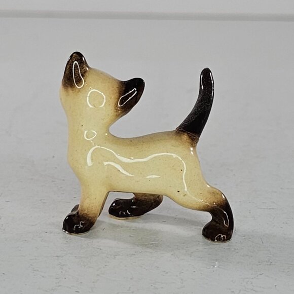 Hagen Renaker Siamese Tom Cat Walking Figurine Miniature Blue Eyes *Repaired* - Picture 4 of 8